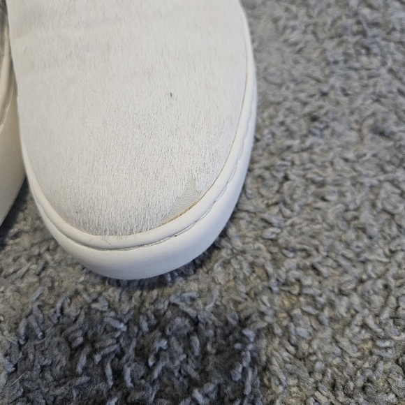 Free People B&W Pony Hair & Leather Slip on Shoes 38 Flaw - Picture 3 of 9